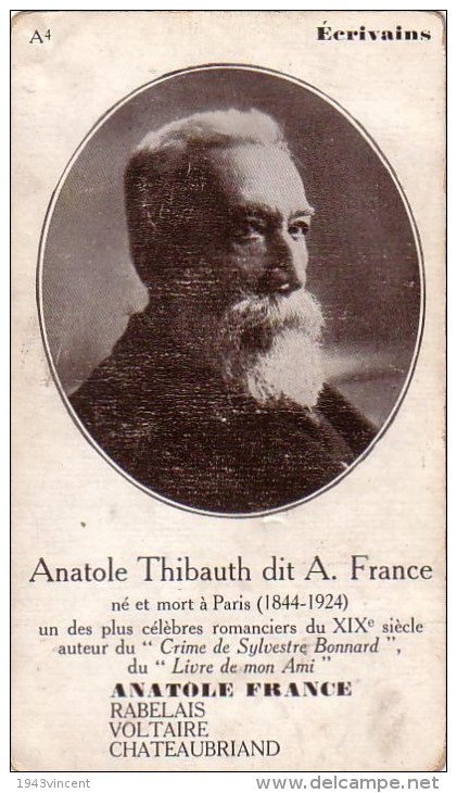 C 10554 - ANATOLE THIBAULT Dit A. FRANCE - écrivain -  7 X 12 Cm - History