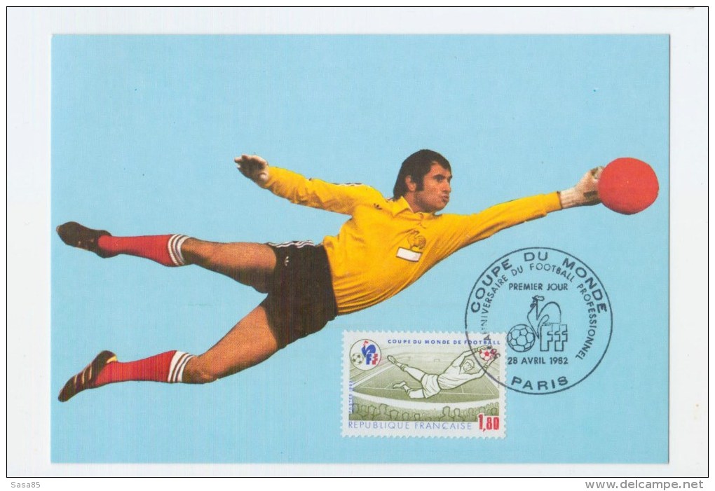 R 001 France 1982 Futbol Soccer Football Aniversary Profes. Goalkeeper Maximum Card - 1982 – Espagne