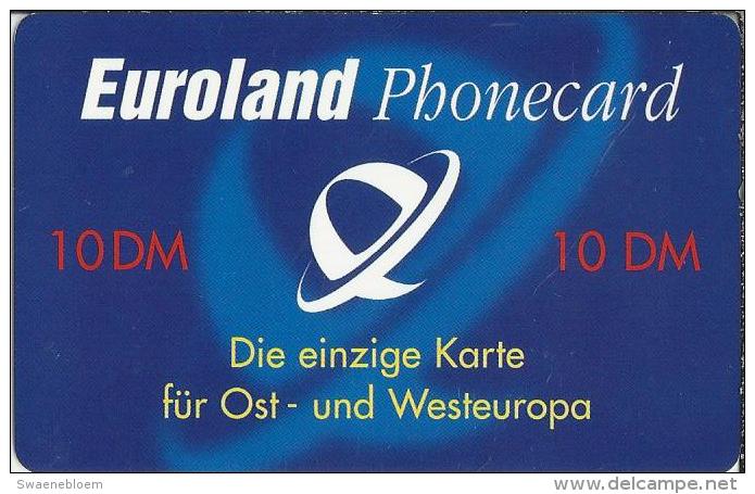 DE.- Euroland Phonecard. 10 DM. Die Einzige Karte Für Ost - Und Westeuropa. Serial No 5219962 - Cellulari, Carte Prepagate E Ricariche