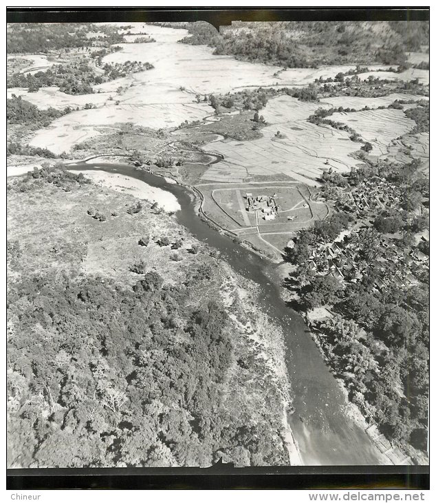 PHOTO PRISE PAR L'ESCADRILLE DE RECONNAISSANCE OUTRE MER N°80 VUE AERIENNE SANS INDICATION PRECISE LIEUX AU LAOS - Orte