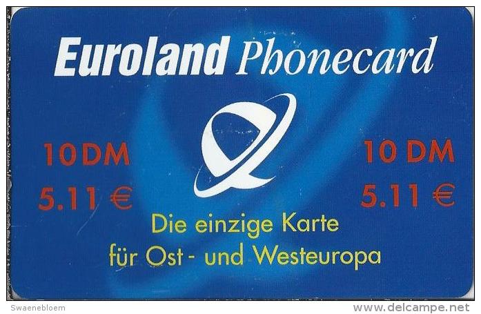 DE.- Euroland Phonecard. 10 DM. 5.11 €.  Die Einzige Karte Für Ost - Und Westeuropa. Serial No 5649529 - GSM, Voorafbetaald & Herlaadbare Kaarten