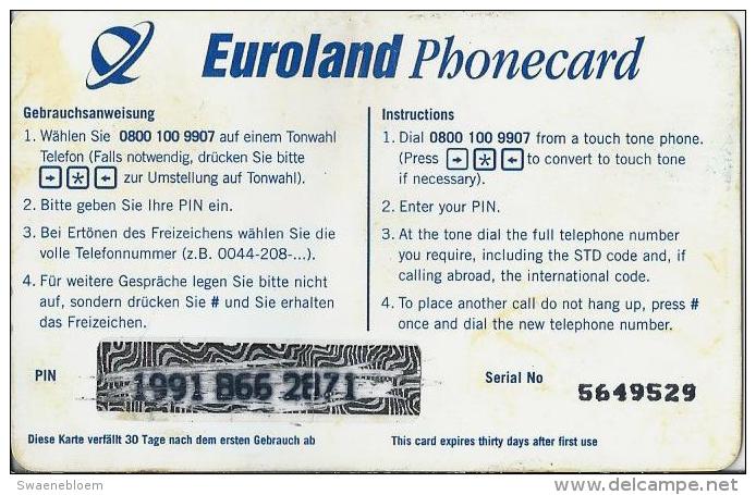 DE.- Euroland Phonecard. 10 DM. 5.11 €.  Die Einzige Karte Für Ost - Und Westeuropa. Serial No 5649529 - GSM, Voorafbetaald & Herlaadbare Kaarten