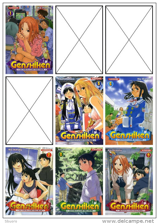 Genshiken T1 + T5 à T9 - Kio Shimoku - Editions Kurokawa - Mangas Versione Francese