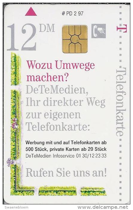 DE.- Telefonkarte 12 DM. Wozu Umwege Machen?  Doolhof. Duitsland. PD 2 97. - GSM, Voorafbetaald & Herlaadbare Kaarten