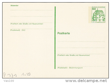 CASTLE, PC STATIONERY, ENTIER POSTAUX, UNUSED, GERMANY - Cartes Postales - Neuves