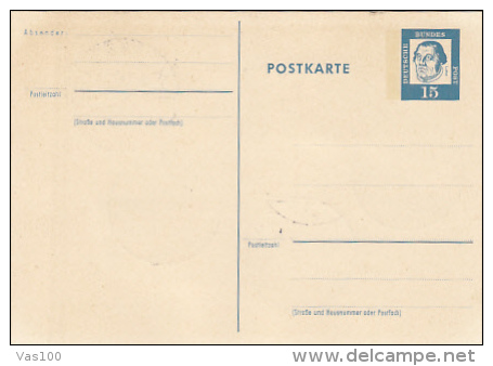 MARTIN LUTHER, PC STATIONERY, ENTIER POSTAUX, EUROPA CEPT, ABBEY STAMPS, 1964, GERMANY - Cartes Postales - Neuves