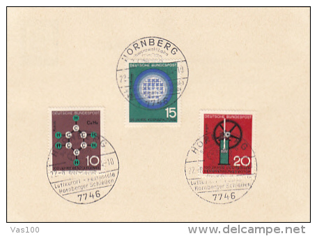 MARTIN LUTHER, PC STATIONERY, ENTIER POSTAUX, CHEMISTRY, NUCLEAR FISSION, ENGINE, STAMPS, 1964, GERMANY - Cartes Postales - Oblitérées