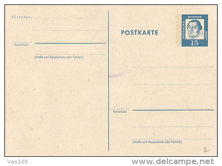 MARTIN LUTHER, PC STATIONERY, ENTIER POSTAUX, CHEMISTRY, NUCLEAR FISSION, ENGINE, STAMPS, 1964, GERMANY - Cartes Postales - Oblitérées