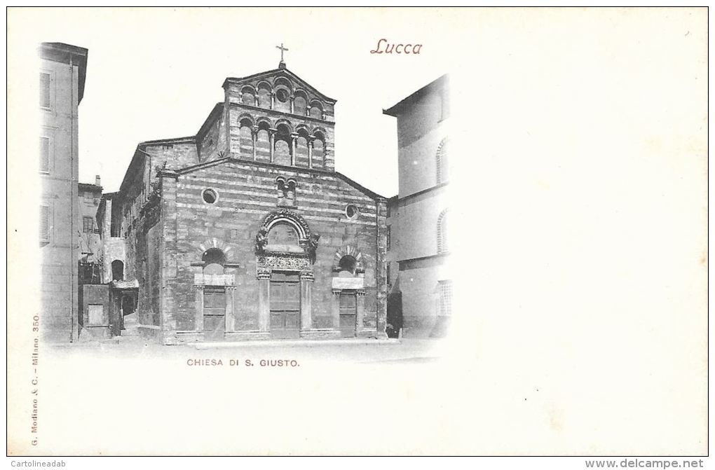 [DC5891] CARTOLINA - LUCCA - CHIESA DI SAN GIUSTO - Non Viaggiata - Old Postcard - Lucca