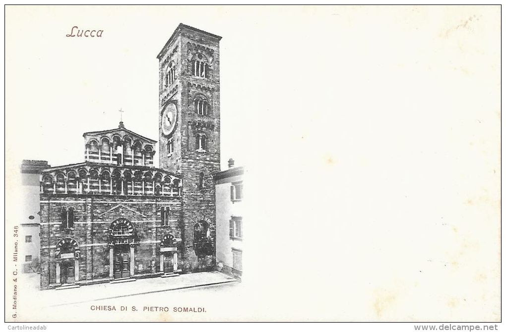 [DC5893] CARTOLINA - LUCCA - CHIESA DI SAN PIETRO SOMALDI - Non Viaggiata - Old Postcard - Lucca