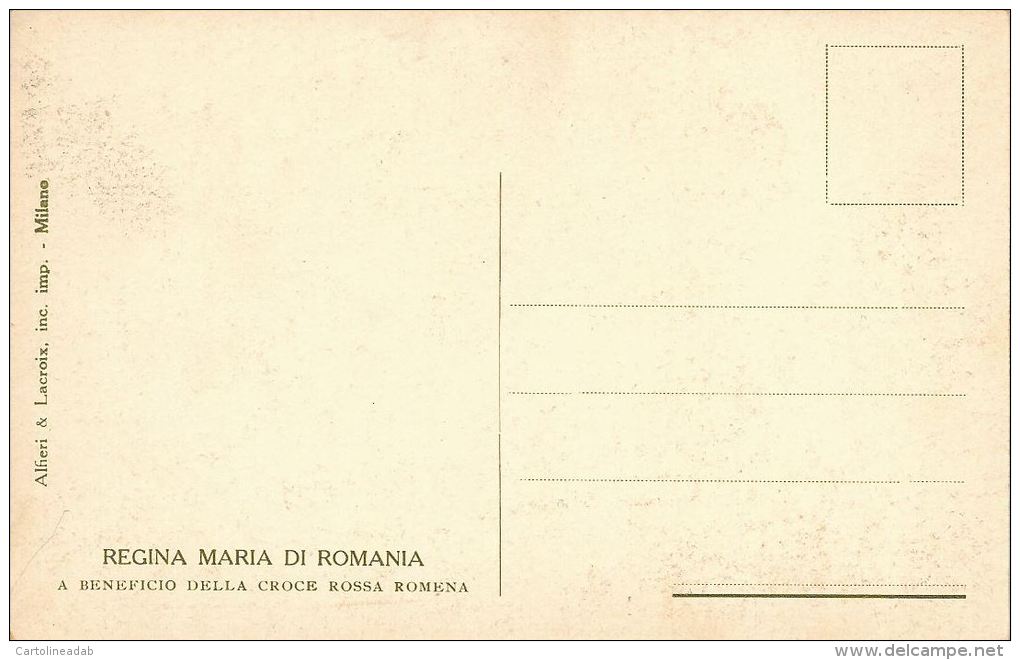 [DC5895] CARTOLINA - REGINA MARIA DI ROMANIA - A BENEFICIO CROCE ROSSA ROMENA - Non Viaggiata - Old Postcard - Romania