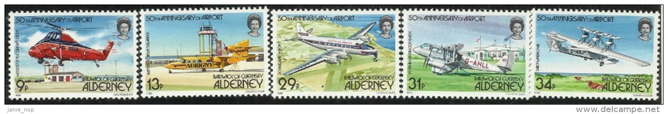 Alderney 1985 Airport 50th Anniversary MNH - Alderney