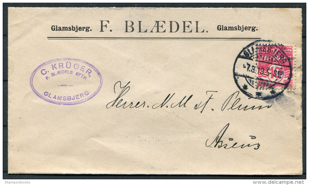 1913 Denmark Glamsbjerg Blaedel Morso Regulerings Komfur Advertising Kruger Illustrated Cover - Assens - Covers & Documents