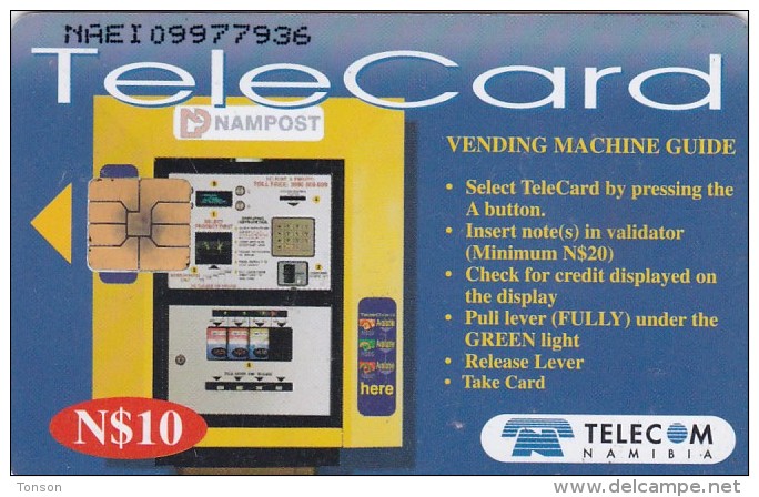 Namibia, NMB-156, Telecard Vending Machine (Value In Red), 2 Scans. - Namibië