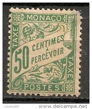 Timbres - Monaco - 1905-1911 - Taxe - 50 C. - - Strafport