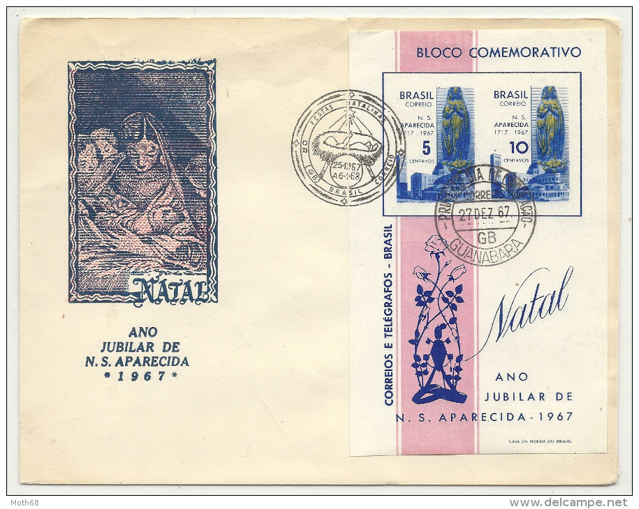 1967 FDC Block NATALE - Briefe U. Dokumente