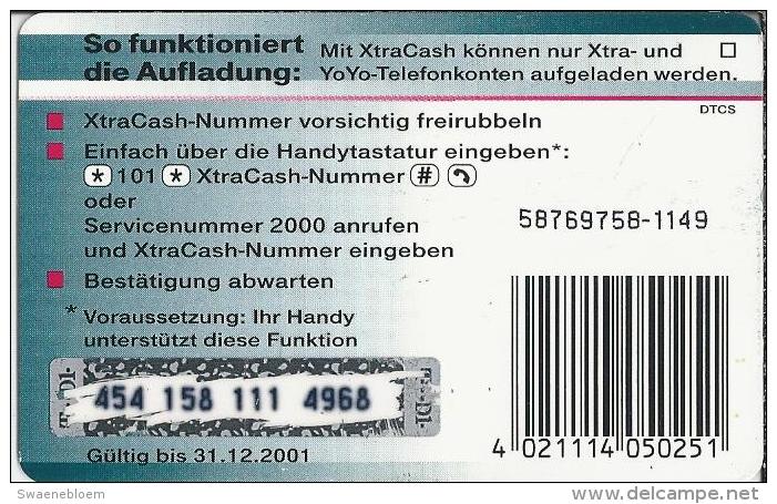 Telefonkarte.- Duitsland. XtraCash. 25 DM. 12.78 &euro;.  Telefonguthaben - Deutschland. 2 Scans - GSM, Voorafbetaald & Herlaadbare Kaarten