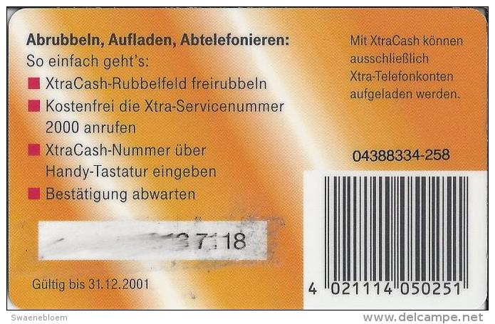 Telefonkarte.- Duitsland. XtraCash. 25 DM. Telefonguthaben - Deutschland. 2 Scans - GSM, Voorafbetaald & Herlaadbare Kaarten