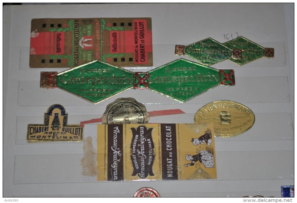 Collection De 9 étiquettes Emballages De Nougats Anciens MONTELIMAR  - SISTERON - - Chocolade