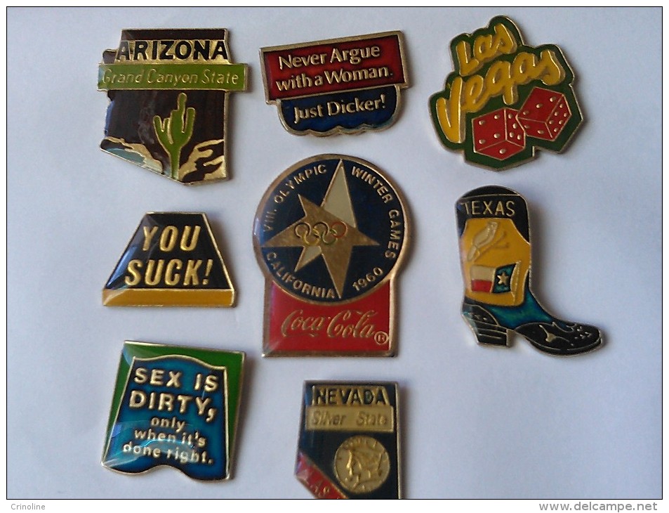 Lot Pins USA Amérique Las Vegas Armée Militaire - Sets