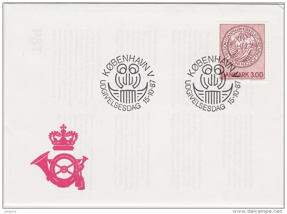 RELIGION HOME MISSION CHURCH  HISTORY  SAINT PETER DENMARK DANMARK DÄNEMARK 1987 FDC MI 904 - Théologiens