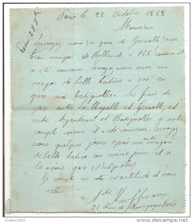 Y&T PNEUMATIQUE 50c Noir  TYPE CHAMPLAIN 1888  2 SCANS - Neumáticos