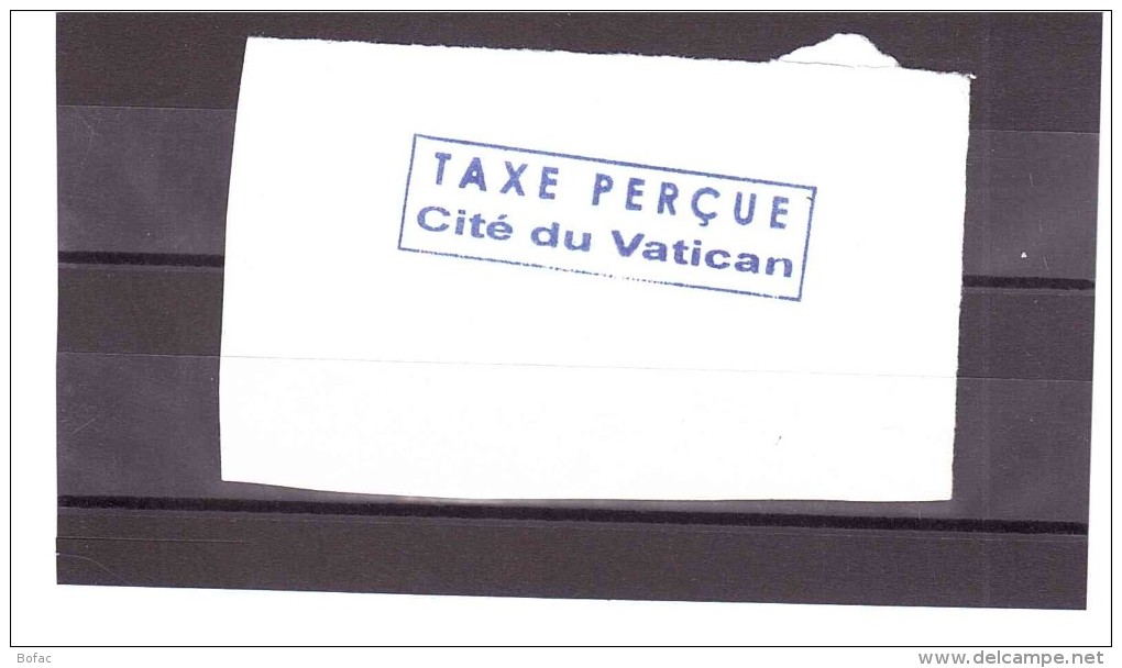 Cachet Taxe Perçue Vatican  25/09  114 - Taxes