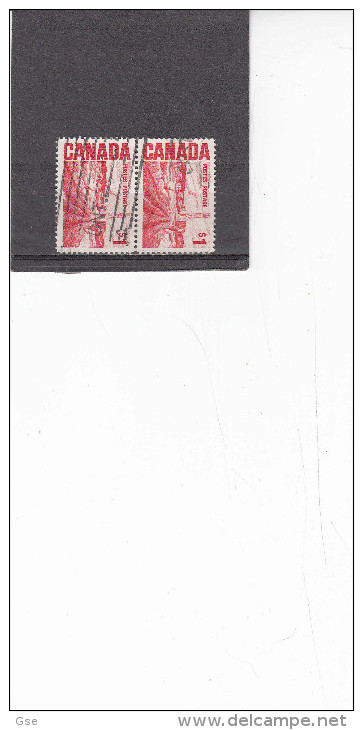 CANADA  1967 - Yvert 389a° (x 2) - Used Stamps