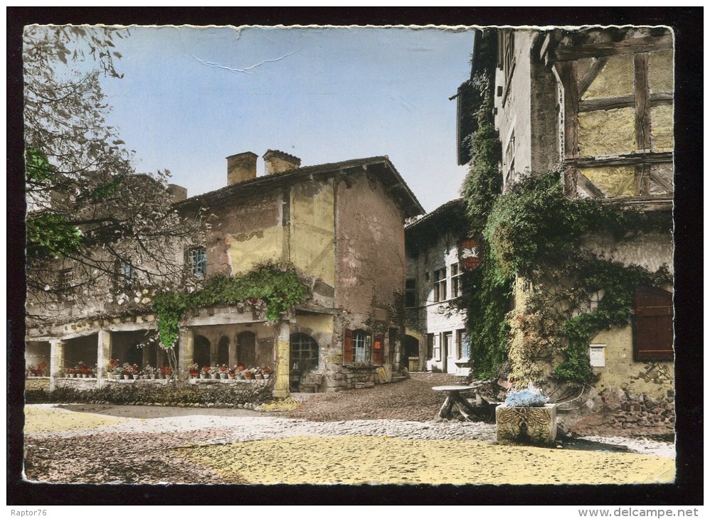 CPM 01 PEROUGES Maison Des Piliers Et Rue Du Prince - Pérouges