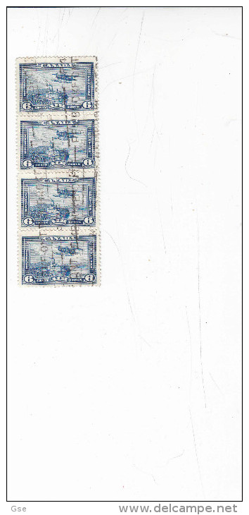 CANADA  1938 - A 6°  (x 4) - Aerei - Poste Aérienne
