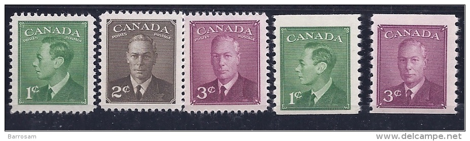 Canada1949: Michel250A,251A,252A,250D,253D Mnh** - Neufs