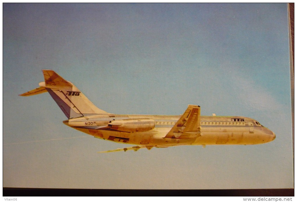 TTA / TRANS TEXAS AIRWAYS   DC 9 14  N1301T - 1946-....: Moderne