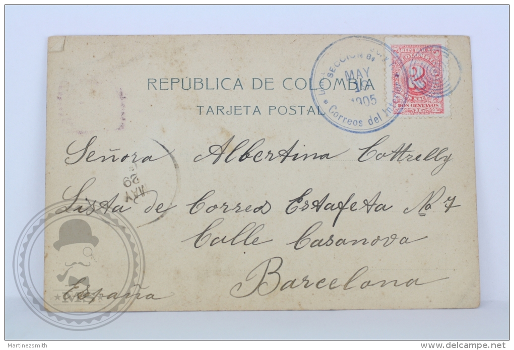 Old 1905 Postcard Colombia - Bogota - Plaza Y Parque De Bolivar - Posted - Colombia