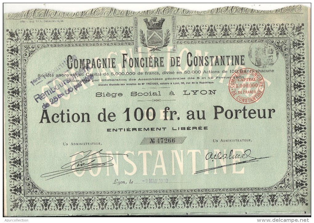 COMPAGNIE FONCIERE DE CONSTANTINE - Afrique