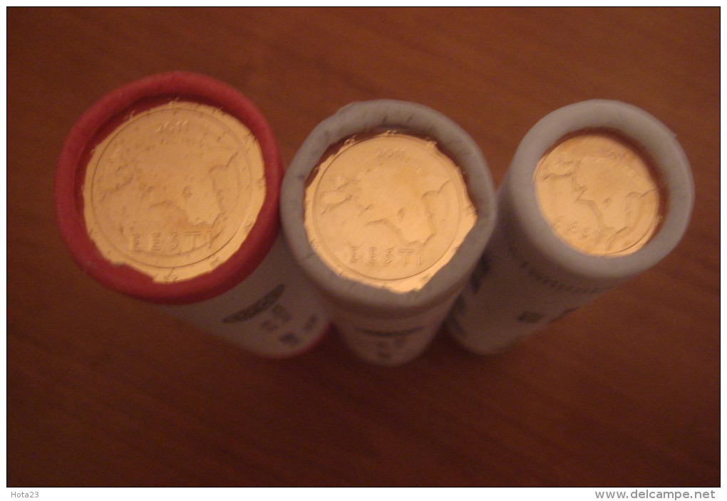 Estonia Estonian Euro 2011 - 1 ; 2 ; 5 Cent UNC Roll Of 150 Pieces - Rouleaux