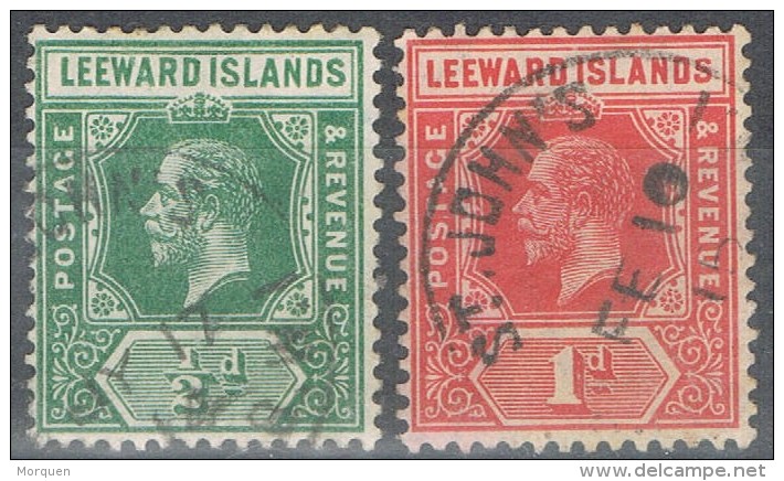Sellos Island LEEWARDS, Dater St. John's , Num 35-47 º - Leeward  Islands