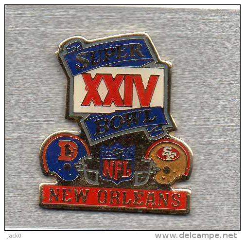 Pin´s  Sport  Baseball  N F L  New  Orléans  Super  Bowl  XXIV - Béisbol