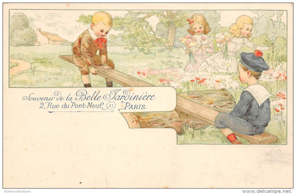 Thème  Publicité:  Belle Jardinière Paris  Jeux D'enfants  Balançoire - Publicité