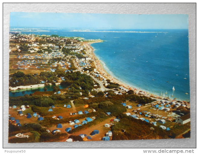 CP 56 LARMOR-PLAGE  - Vue Aérienne - Camping De Lorient - Plage  Vers 1970 - Larmor-Plage