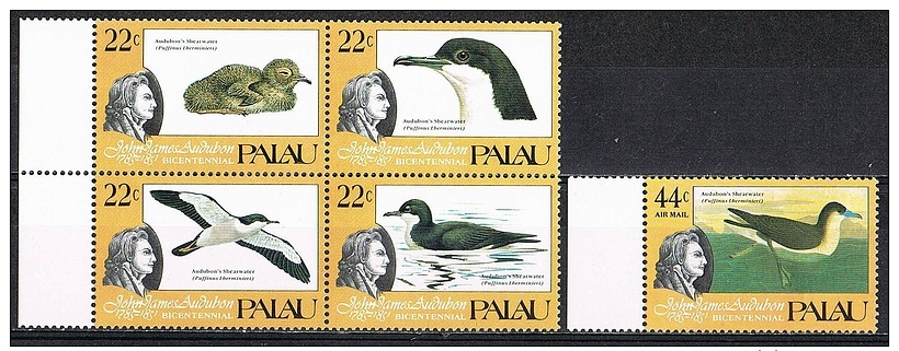 K467 FAUNA VOGELS BIRDS OISEAUX VÖGEL AVES J.J. AUDUBON PALAU 1985 PF/MNH - Autres & Non Classés