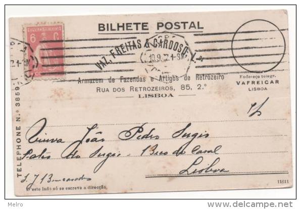 PORTUGAL-Bilhete Postal -"Vaz,Freitas & Cardoso Ldª"-Armazém De Fazendas E Artigos De Retrozeiro - Pubblicitari