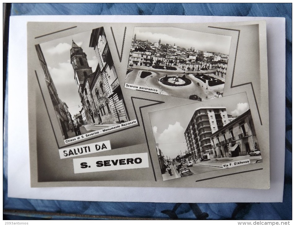 CARTOLINA Di SALUTI DA SAN SEVERO FOGGIA    VIAGGIATA      A8577 - San Severo