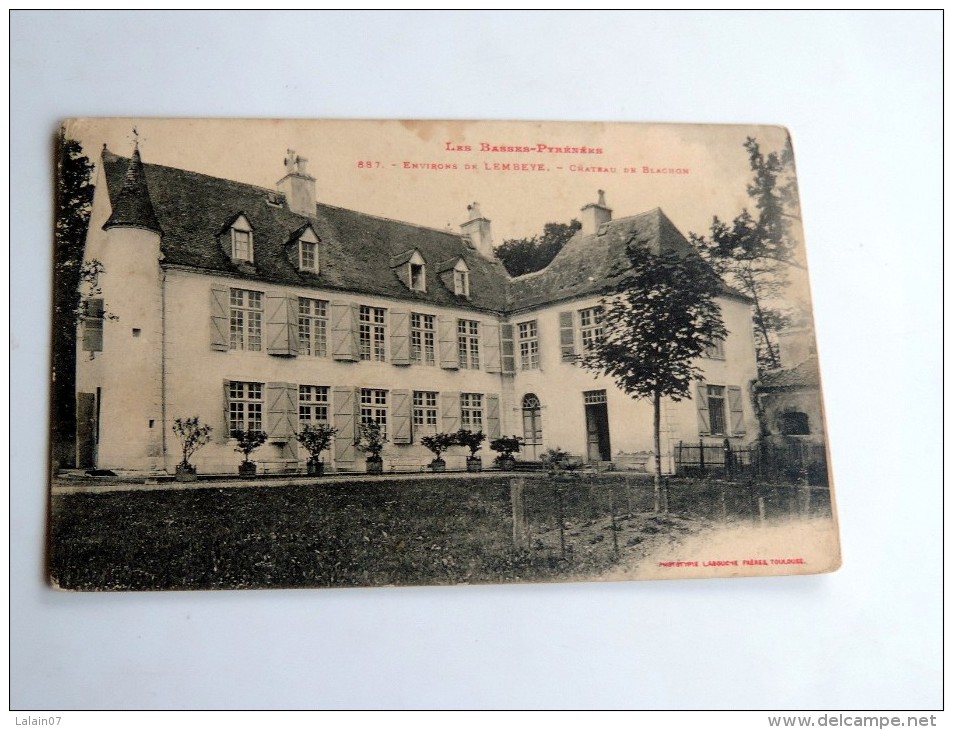 Carte Postale Ancienne : Environs De Lembeye : Chateau De Blachon - Lembeye