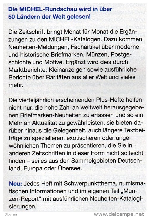 MICHEL Briefmarken Rundschau 1/2014 Plus Neu 6€ New Stamps World Catalogue And Magacine Of Germany ISBN 4 194371 105009 - German