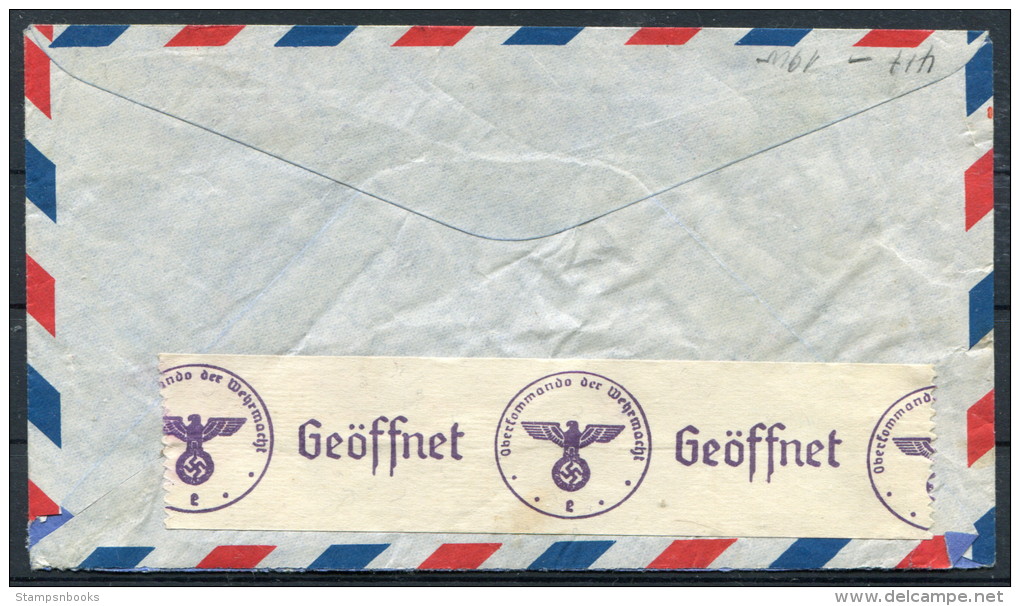 1940 Guatemala Airmail Censor Cover - Breslau Germany New York - Guatemala