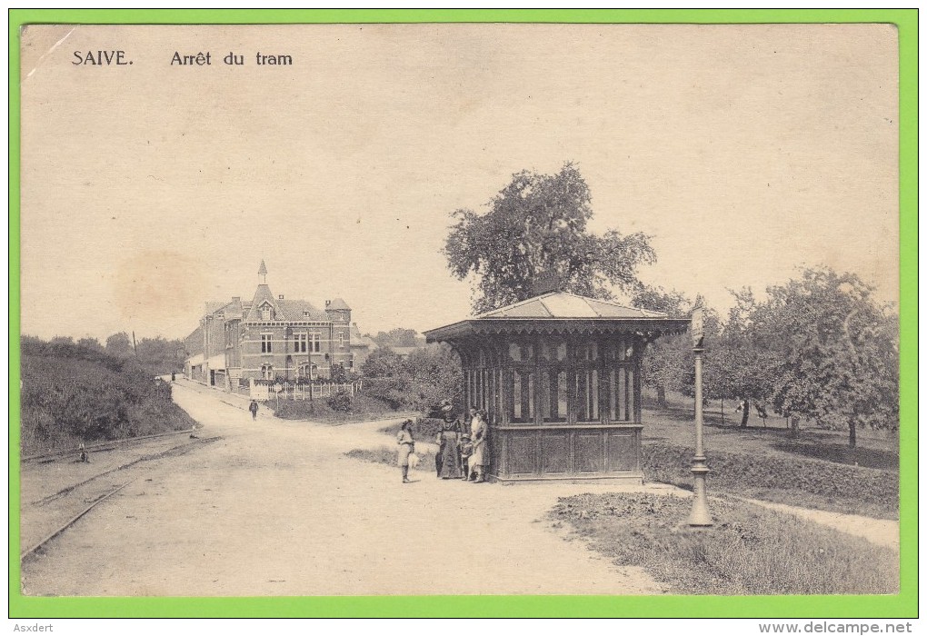 BLEGNY - SAIVE - ARRET Du TRAM - écrite 1923 - édit. Beckers Dauvister - Blégny