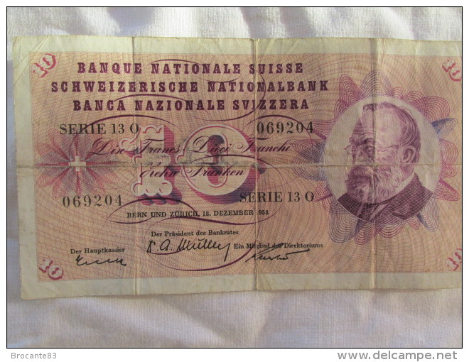 10 FR SERIE 13 O - Suisse