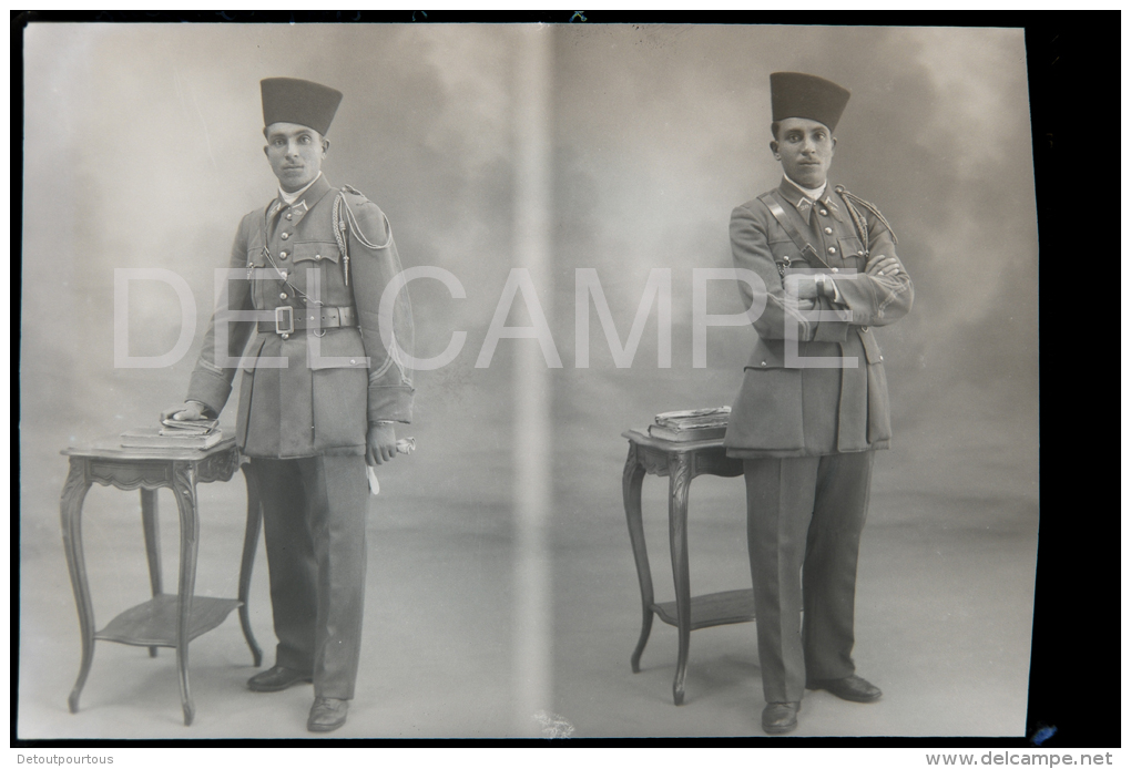 Négatif Photo 12x17 Militaire Soldat Zouave 28 RTT Régiment De Tirailleurs Tunisiens Afrique Du Nord - Guerre, Militaire