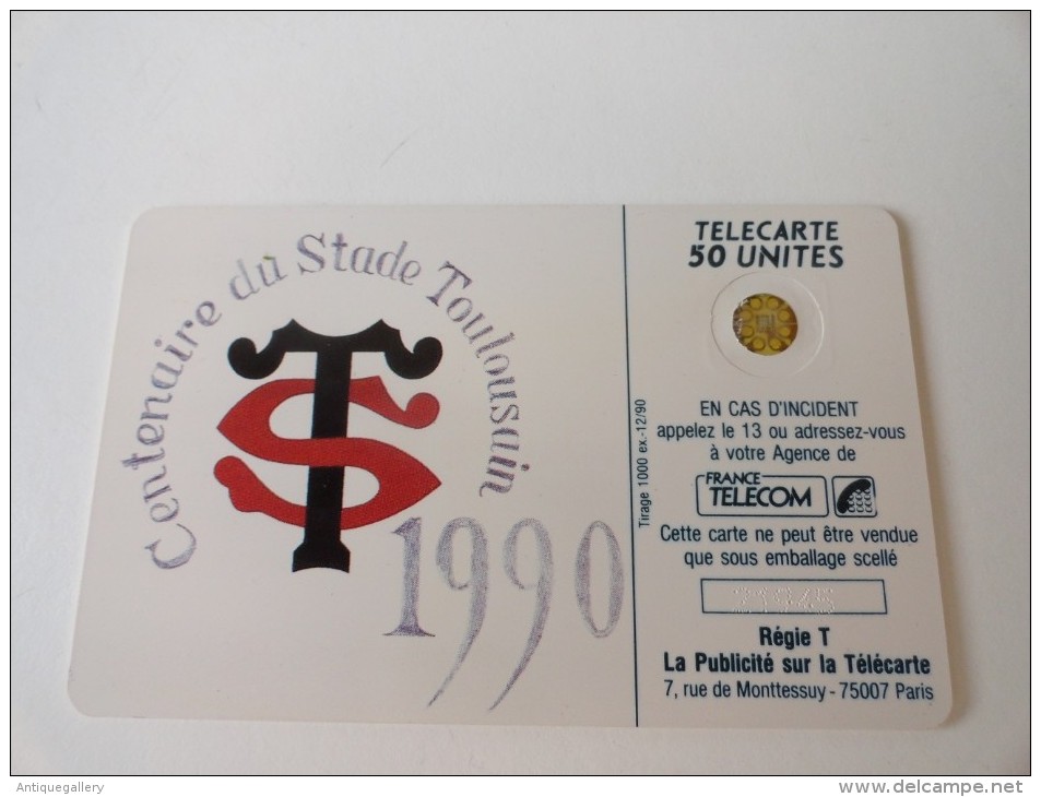 RARE: STADE TOULOUSAIN 100 ANS DE RUGBY (MINT CARD) ISSUE 1000 - Privat