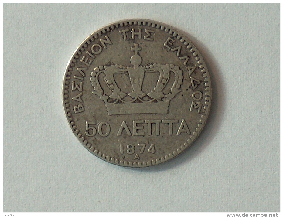 GRECE 50 LEPTA 1874 - Grecia